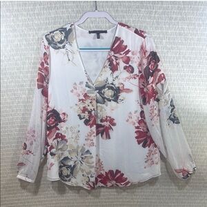 White House Black Market Floral Blouse